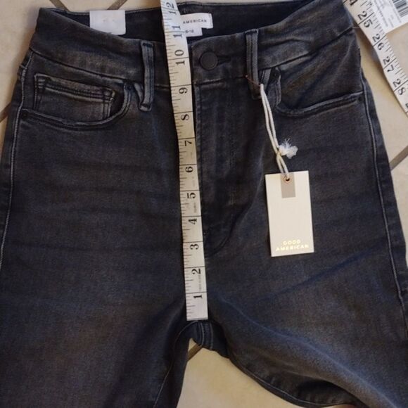 NWT Good American X Calik Denim Good Waist Black Skinny Jeans - Picture 13 of 14